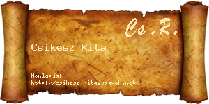 Csikesz Rita névjegykártya